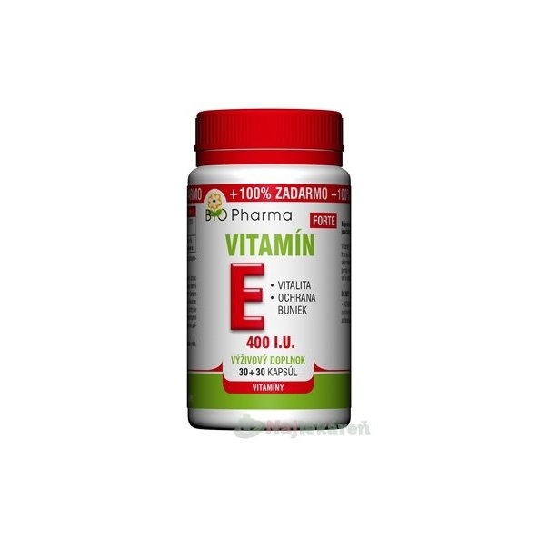 BIO Pharma Vitamín E FORTE 400 I.U 30+30 ks