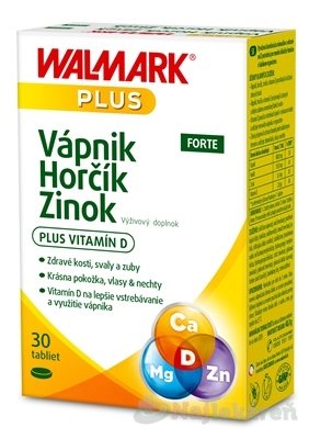 E-shop WALMARK Vápnik Horčík Zinok FORTE, 30 tbl