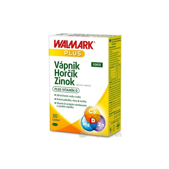 WALMARK Vápnik Horčík Zinok FORTE, 30 tbl