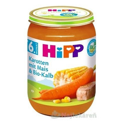HiPP Bio príkrm mrkva s kukuricou a teľacím mäsom 190g