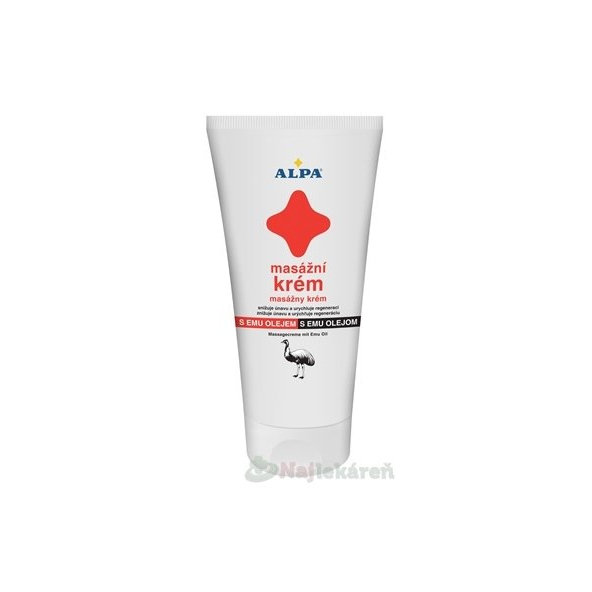 ALPA MASÁŽNY KRÉM S EMU OLEJOM, na masáž, 150 ml