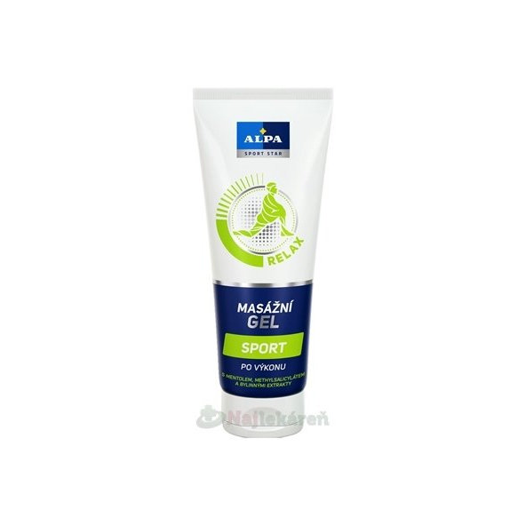 ALPA SportStar GEL MASÁŽNY ŠPORT, po športovom výkone, 210 ml