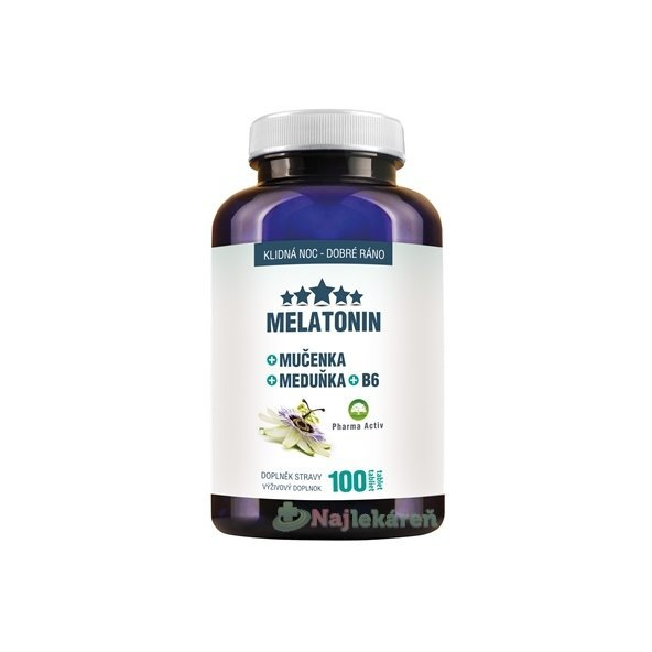 Pharma Activ MELATONIN + Mučenka + Meduňka + B6 100 tabliet