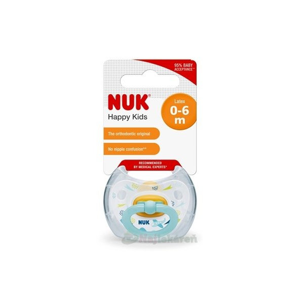 NUK CUMLÍK CLASSIC HAPPY KIDS V1-Latex Box 1ks
