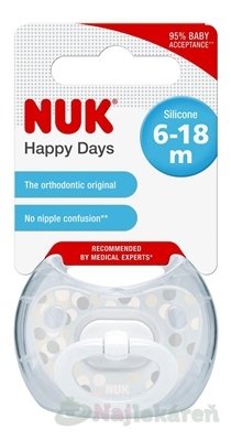 E-shop NUK CUMLÍK CLASSIC HAPPY DAYS V2-Silikón Box 1ks
