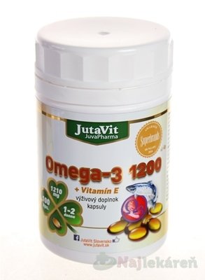 E-shop JutaVit Omega-3 1200 + vitamín E, 100 ks
