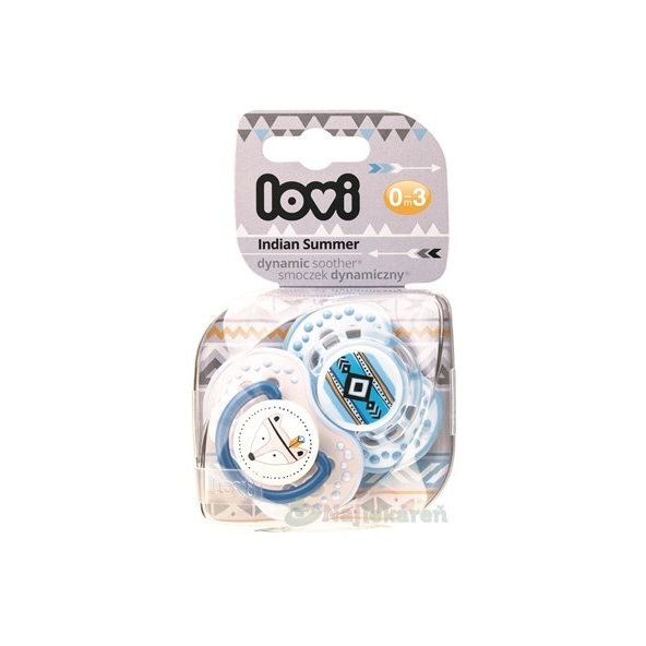 LOVI Dynamický utišujúci cumlík Indian Summer 2ks