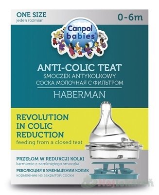 E-shop Canpol Babies antikolikový cumlík na fľašu HABERMAN