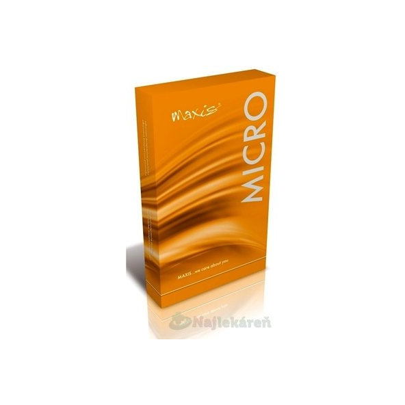 MAXIS MICRO STEHENNÉ PANČUCHY NEKĹZAVÉ veľkosť 7,normálne, bez špice, s krajkou, bronz 1pár