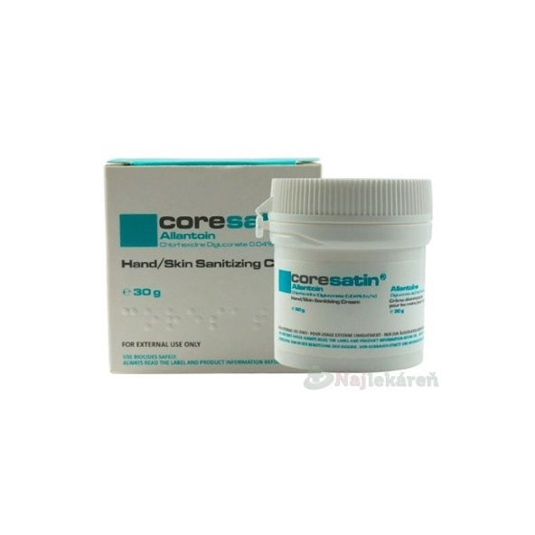 Coresatin Allantoin krém na dezinfekciu kože a rúk 30g