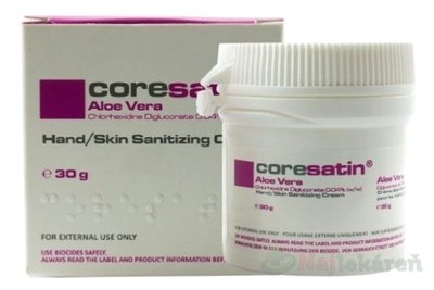 E-shop Coresatin Aloe Vera krém na dezinfekciu kože a rúk 30g