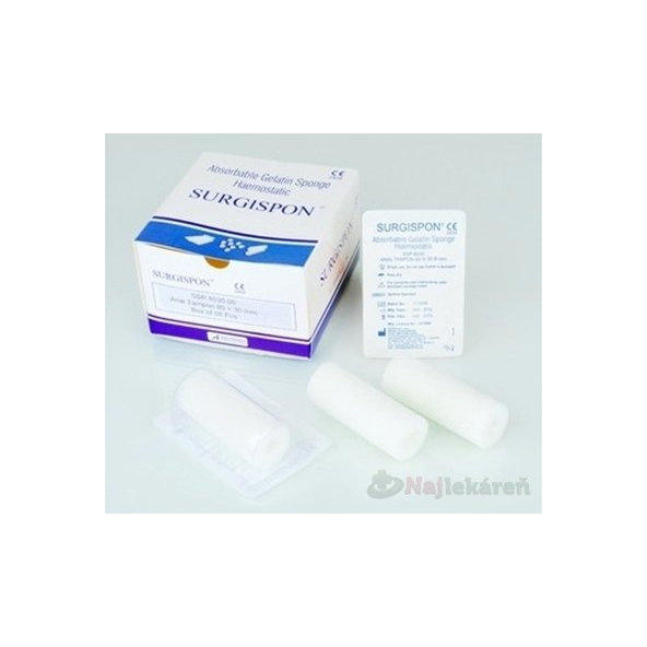 SURGISPON Tampon 80x30mm (priemer), 6ks