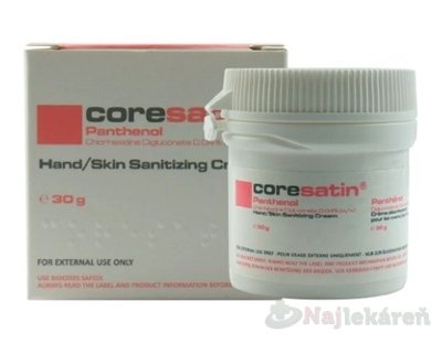 E-shop Coresatin Panthenol krém na dezinfekciu kože a rúk 30g