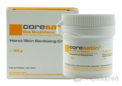 E-shop Coresatin Sea Buckthorn (Rakytník) krém na dezinfekciu kože a rúk 30g
