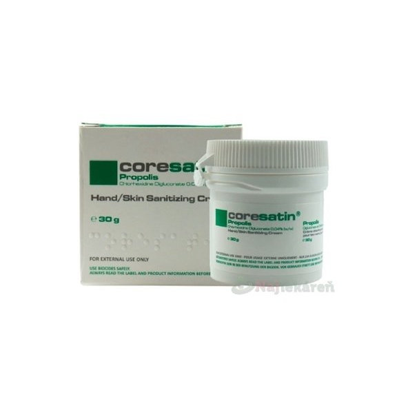 Coresatin Propolis krém na dezinfekciu kože a rúk 30g