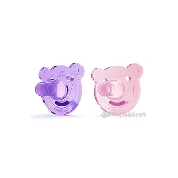 AVENT CUMLÍK Soothie 0-3M pre dievča 2ks