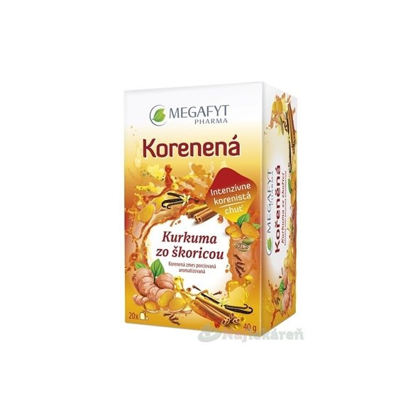 MEGAFYT Korenená Kurkuma so škoricou, 20x2g