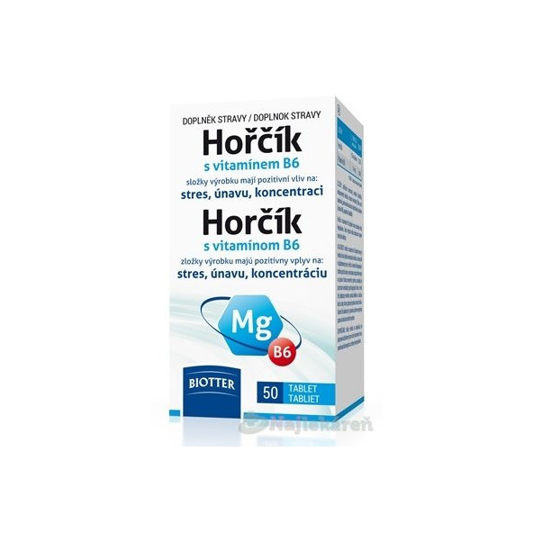 Biotter Horčík s vitamínom B6