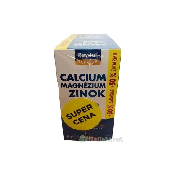 Revital VÁPNIK - HORČÍK - ZINOK + VITAMÍNY D3 a K1
