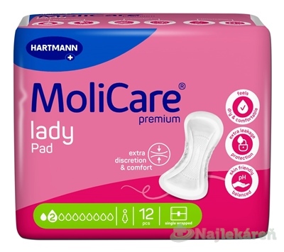 MoliCare Premium lady pad 2 kvapky inkontinenčné vložky 12 ks