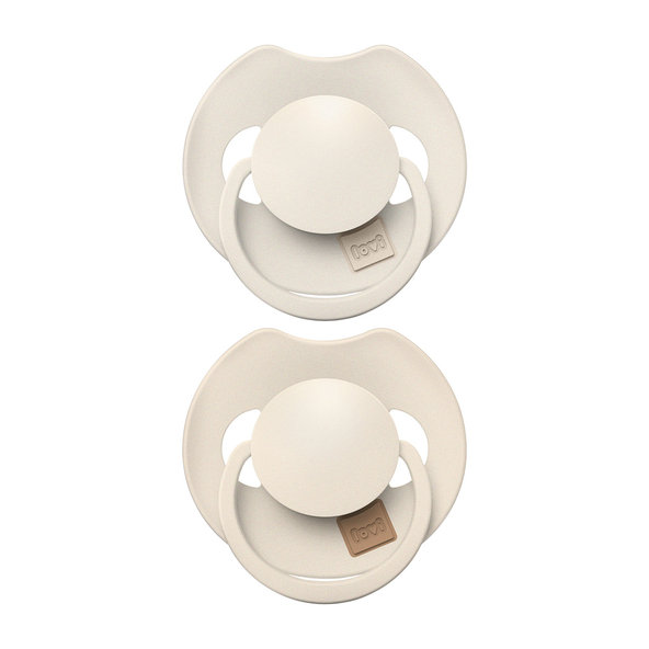LOVI Cumlík silikónový dynamický Prime 18m+ Coconut/Ivory 2ks