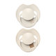 LOVI Cumlík silikónový dynamický Prime 18m+ Coconut/Ivory 2ks