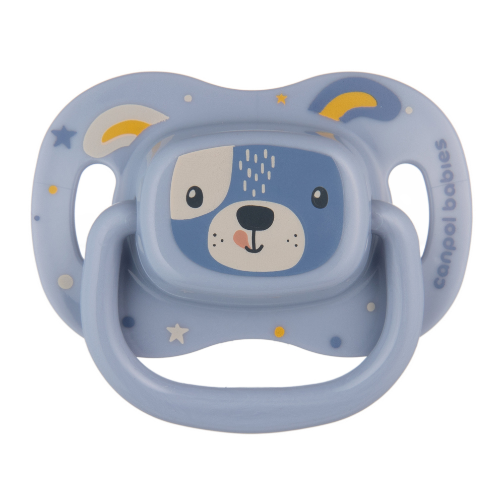 CANPOL BABIES Cumlík symetrický Cute Animals 6-18m modrý 1 ks