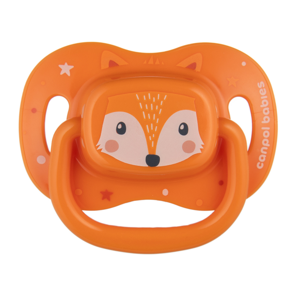 CANPOL BABIES Cumlík symetrický Cute Animals 6-18 m oranžový