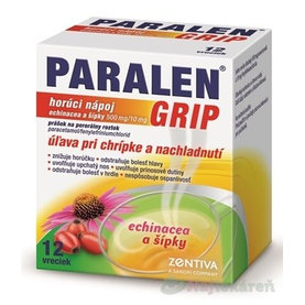 PARALEN GRIP horúci nápoj echinacea a šípky na chrípku 12 vreciek
