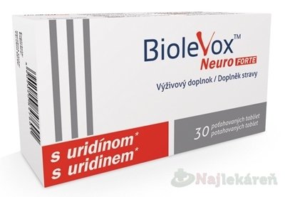 BIOLEVOX Neuro FORTE s kyselinou listovou a vitamínom B, 30tbl