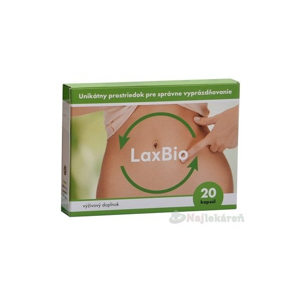 LaxBio pre správne vyprázdňovanie 20 kapsúl