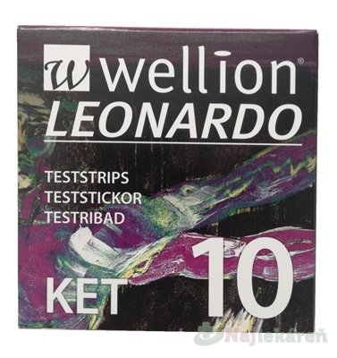 E-shop Wellion LEONARDO KET Prúžky testovacie (1bal) 10ks