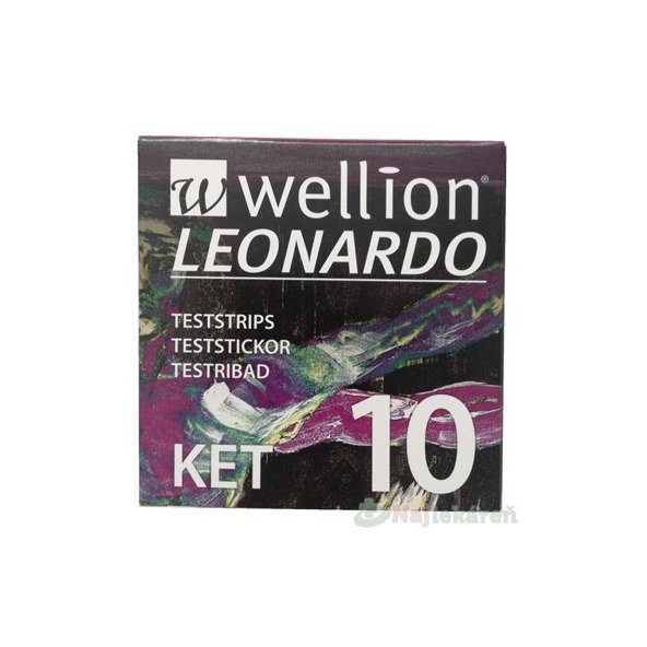 Wellion LEONARDO KET Prúžky testovacie (1bal) 10ks