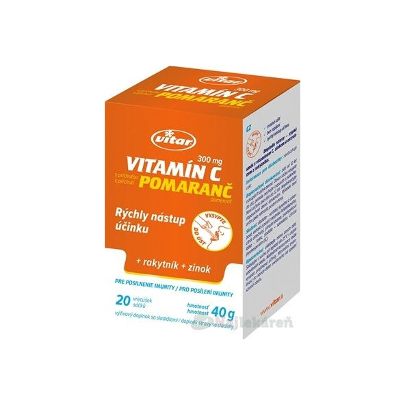 VITAR vitamín C 300 mg + rakytník + zinok