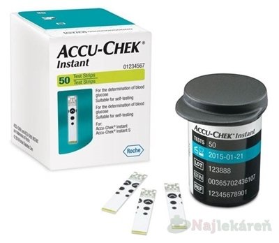 E-shop ACCU-CHEK Instant 50 testovacie prúžky do glukomera 50ks