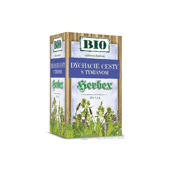 HERBEX BIO DÝCHACIE CESTY s tymiánom,  20x1,2g