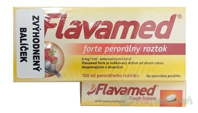 E-shop Flavamed forte roztok 100 ml + Cough Tablets 20 tbl na vykašliavanie