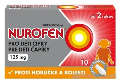 E-shop NUROFEN pre deti 125 mg na bolesť a teplotu 10 čapíkov
