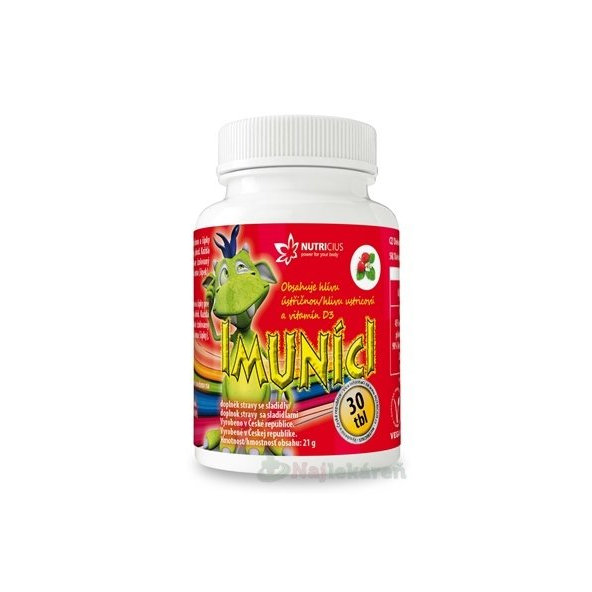 IMUNÍCI Hliva ustricová s vitamínom D3 pre deti 30tbl