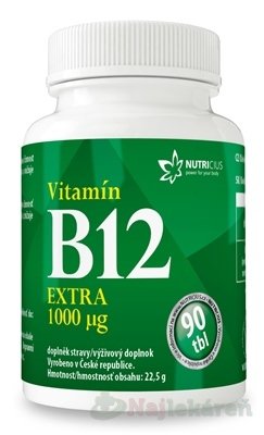 E-shop NUTRICIUS Vitamín B12 EXTRA 1000 μg 90 tabliet