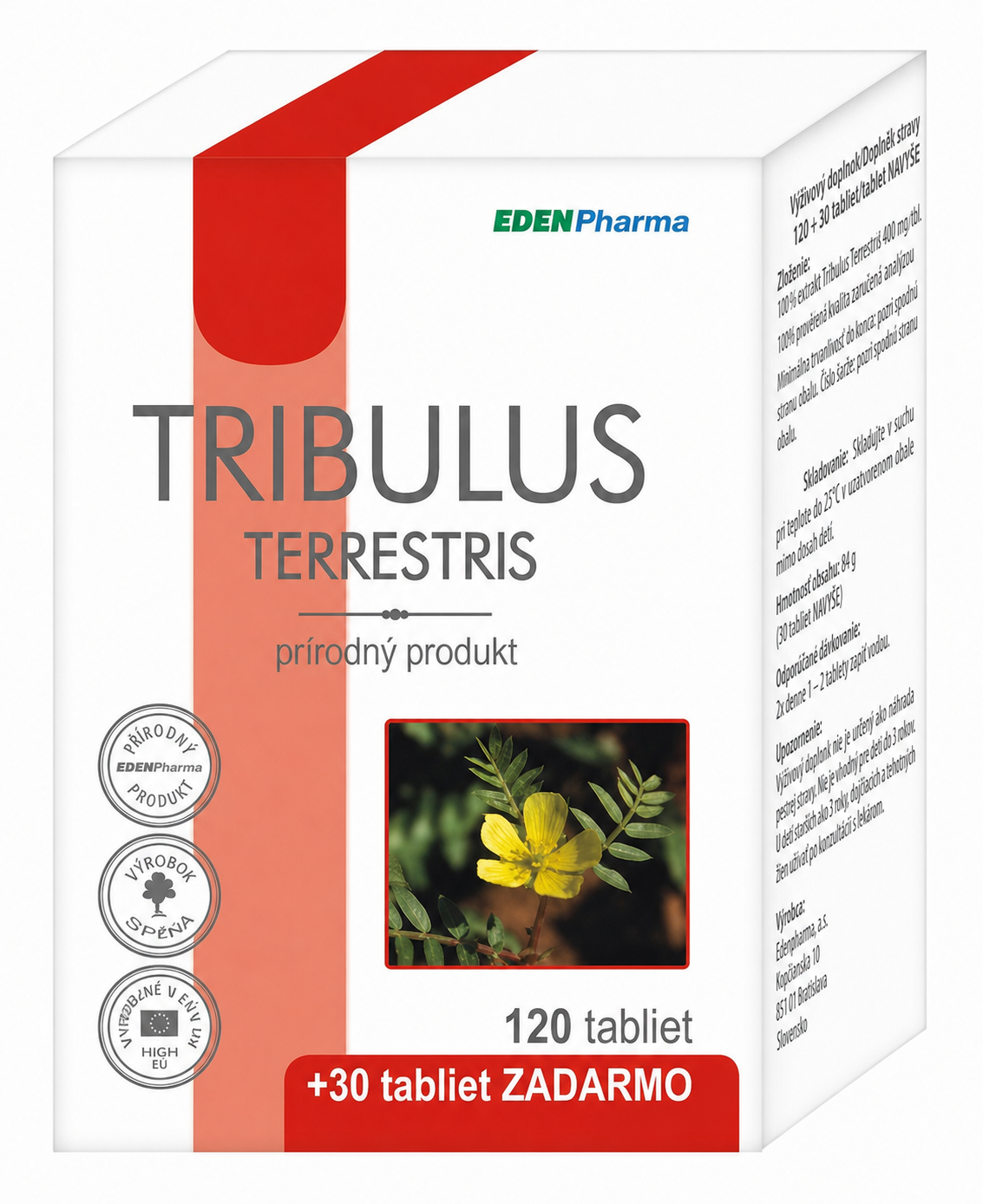 EDENPharma TRIBULUS 120+30 tabliet zadarmo