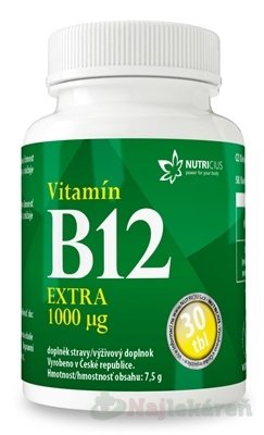 E-shop NUTRICIUS Vitamín B12 EXTRA 1000 μg