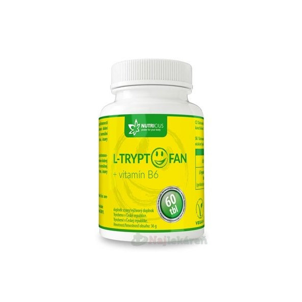 NUTRICIUS L-TRYPTOFAN + vitamín B6 60 tabliet