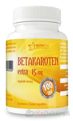 E-shop NUTRICIUS Betakarotén EXTRA 15 mg, 100 ks