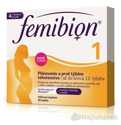 E-shop Femibion 1 Plánovanie a prvé týždne tehotenstva 28 tbl