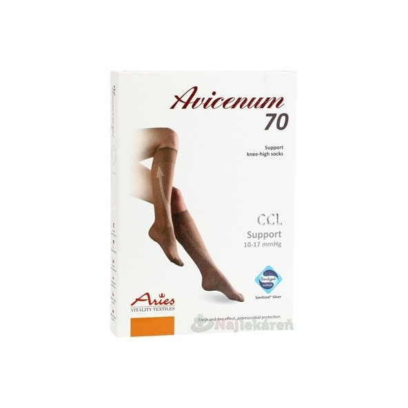 AVICENUM 70 Lýtkové pančuchy (podkolienky) veľkosť 25-27,Sanitized, telové 1pár