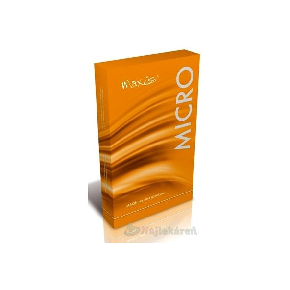 MAXIS MICRO STEHENNÉ PANČUCHY NEKĹZAVÉ veľkosť 5,krátke, bez špice, s lemom, bronz 1pár