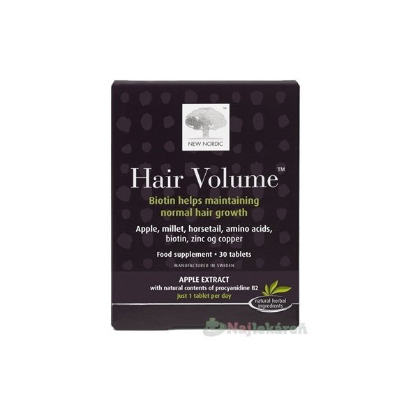 NEW NORDIC HAIR VOLUME pre zdravé vlasy a nechty 30tbl
