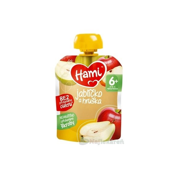 Hami ovocná kapsička Jabĺčko a hruška 90g