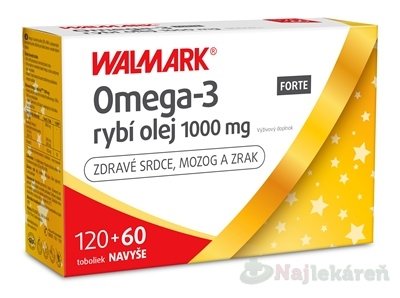 E-shop WALMARK Omega-3 rybí olej FORTE PROMO 2019, 120+60 navyše (180 ks)